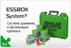 ESSBOX System® — система хранения, транспортировки и организации крепежных приспособлений ESSVE.