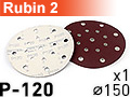 Шлифовальный абразивный круг RUBIN-2 D150/48 P120 - 1шт