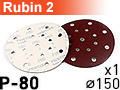 Шлифовальный абразивный круг RUBIN-2 D150/48 P80 - 1шт